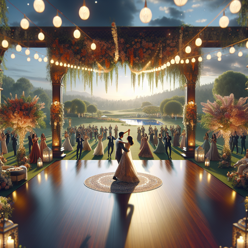 Czy wynajmowana podłoga taneczna nadaje się na ślub w plenerze?